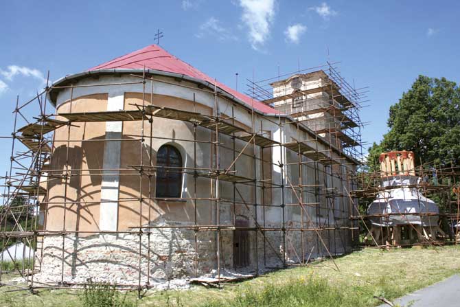 Kostel sv. Vavřince v rekonstrukci